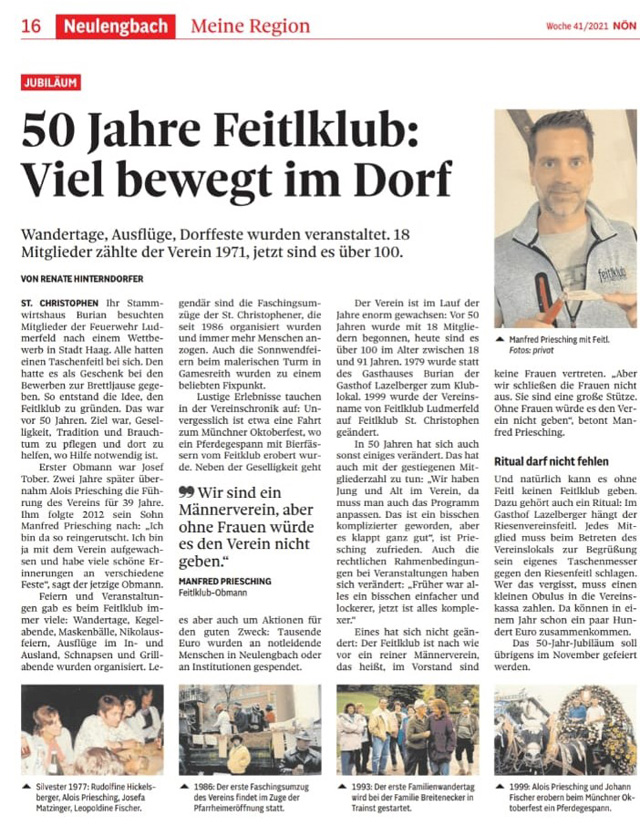 50 Jahre Feitlklub